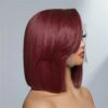 Burgundy Bob Wig 13x4 Lace Front Natural Hairline Sleek Fit