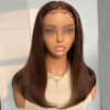 Straight Bob Dark Brown Wig Sleek Natural Look Style