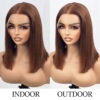 Straight Bob Dark Brown Wig Sleek Natural Look Style
