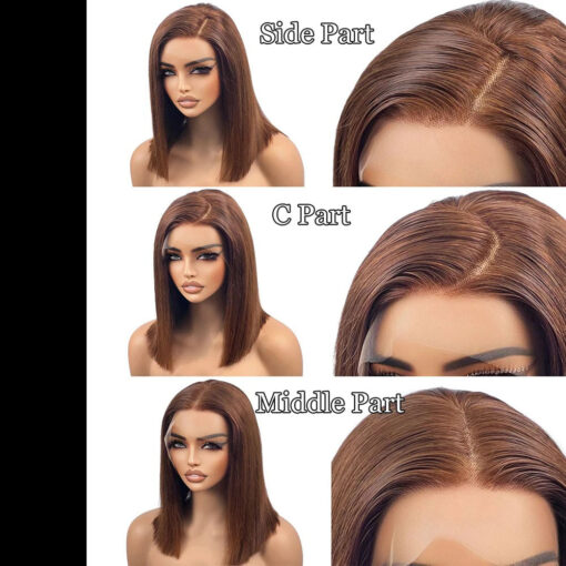 Straight Bob Dark Brown Wig Sleek Natural Look Style