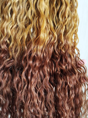 Blonde and Ginger Ombre Hair Water Wave Bundles