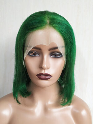 Green Bob Wig 13x4 Lace Front HumanHair