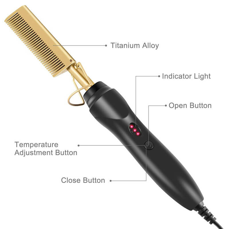 Hot Tools Flat Iron Pressing comb Heat Hair Accessories