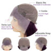 Dark Purple Wig 13x4 Lace Front Natural Hairline Sleek Style