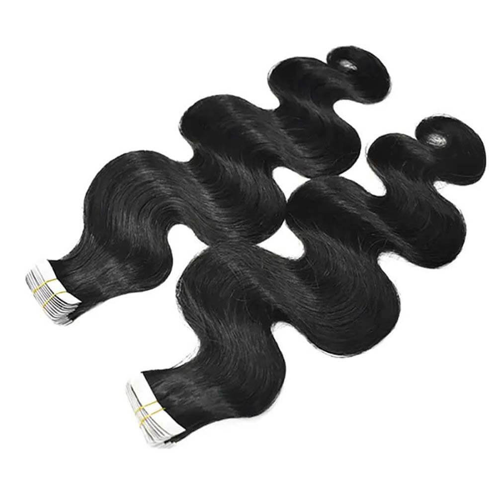 Body Wave Tape In Hair Extensions Human Hair Natural Waves