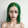 Green Bob Wig 13x4 Lace Front HumanHair Bold Sleek Short Cut