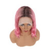 Pink Ombre Bob Wig Black Roots 13x4 Lace Front Chic Style