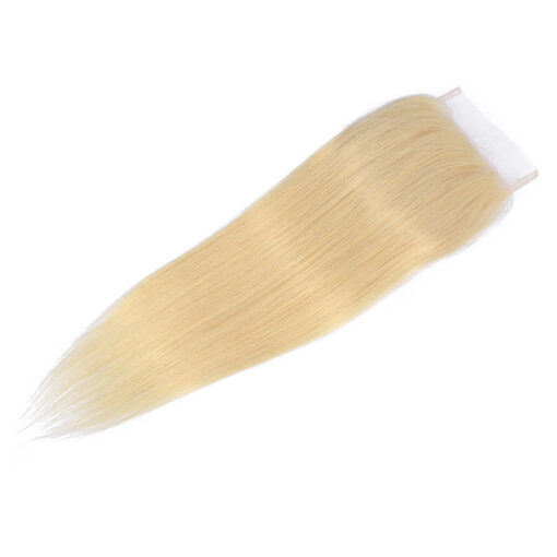 Blonde 4x4 Lace Closure Human Hair Natural Finish Seamless