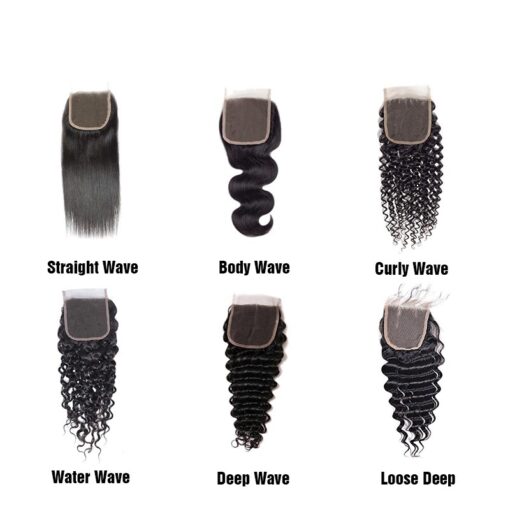 2x6 Lace Closure Black Natural Finish Slim Parting Closure