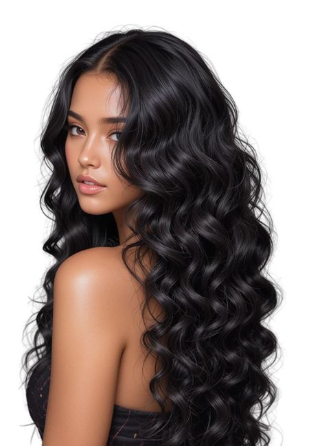 Water Wave Tape In Hair Extensions Natural Texture Volume