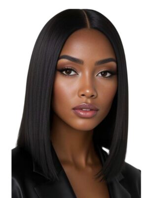 Black Bob Wigs Lace Front Human Hair