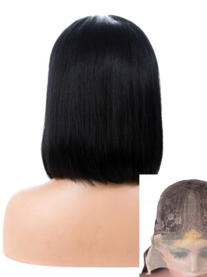 Black Bob Wigs Lace Front Human Hair