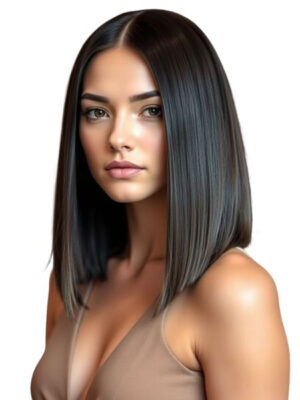 Black Bob Wig 2x6 Lace Closure Sleek Style