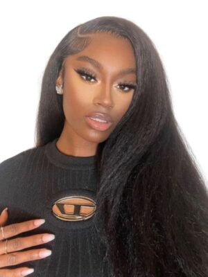 Kinky Straight Wig Human Hair Natural