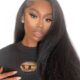 Kinky Straight Wig Human Hair Natural Blowout Look Volume