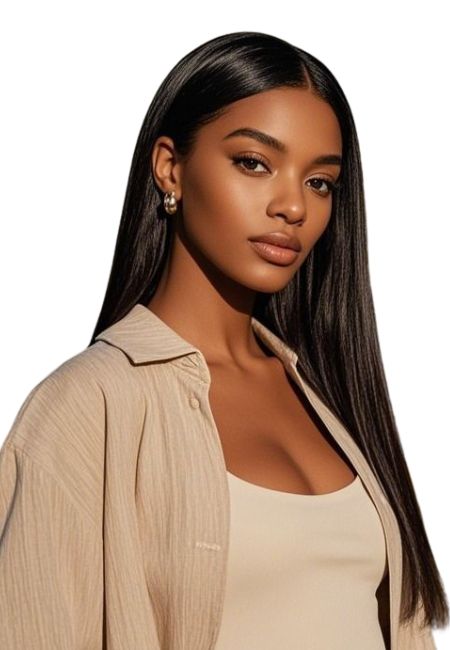 Straight 13x6 HD Lace Frontal Wig Human Hair Sleek Look
