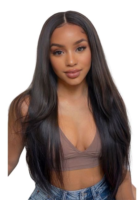 Straight Human Hair Wig Glueless 13x4 Lace Front Friendly