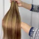 Honey Brown Straight Bundles with Highlights Human Hair
