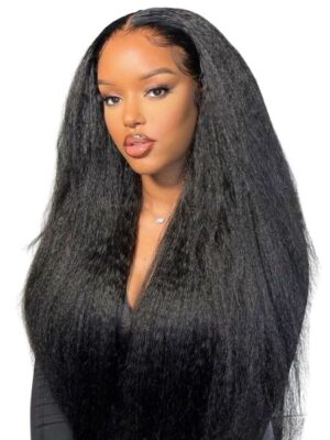 Yaki Straight Hair Wig 13x4 Lace Human Hair