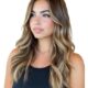 Honey Brown Straight Bundles with Highlights Human Hair