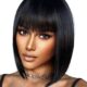 Black Bob with Fringe Wig Sleek Stylish Easy-to-Wear Look