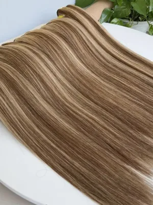 Honey Brown Straight Bundles with P4/27 Highlights
