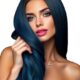 Dark Blue Wigs 13x4 Lace Front Bold Color Sleek Natural Look